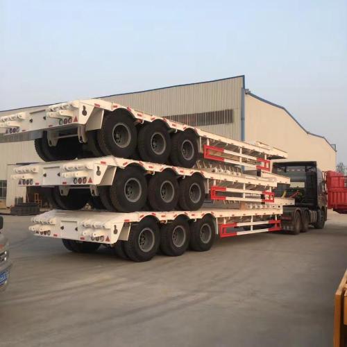 Semi-remorque de camion surbaissé de 60 tonnes