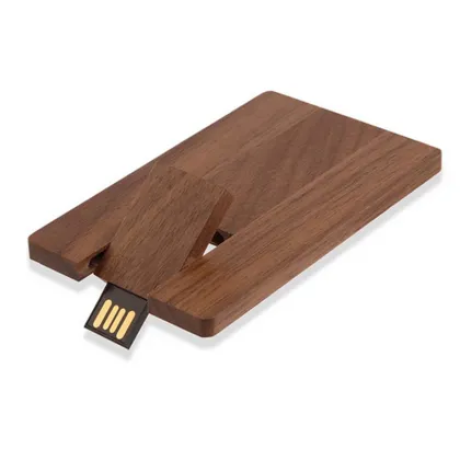 Wooden Flip Card USB Flash Drive