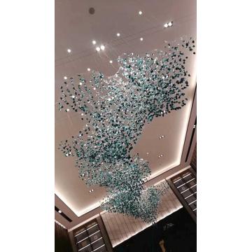 Modern stylish customized hotel glass big project chandelier