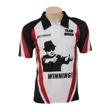 Sublimation Sports Polo Shirt, Made of 100% Polyester, Customized Design