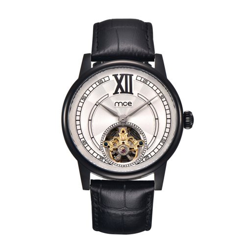 stainless steel skeleton watch men automatic mechanical watch