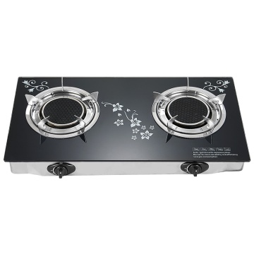 Tempered Glass 2 Burner Stove Gas Cooktop Infrared Burner Lpg Gas Cooker Stove