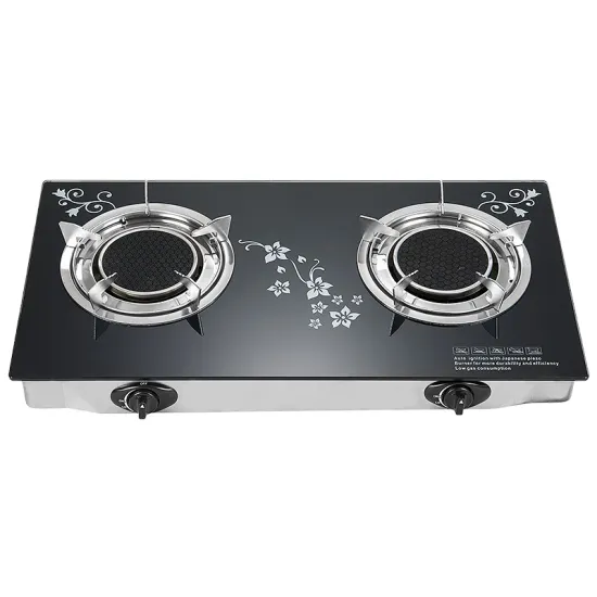 Tempered Glass 2 Burner Stove Gas Cooktop Infrared Burner Lpg Gas Cooker Stove