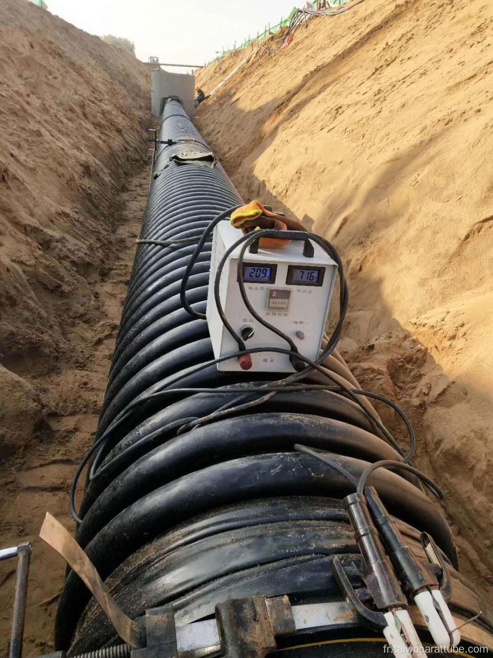 Pipe de krah enroulé du mur de grand diamètre pour drainage