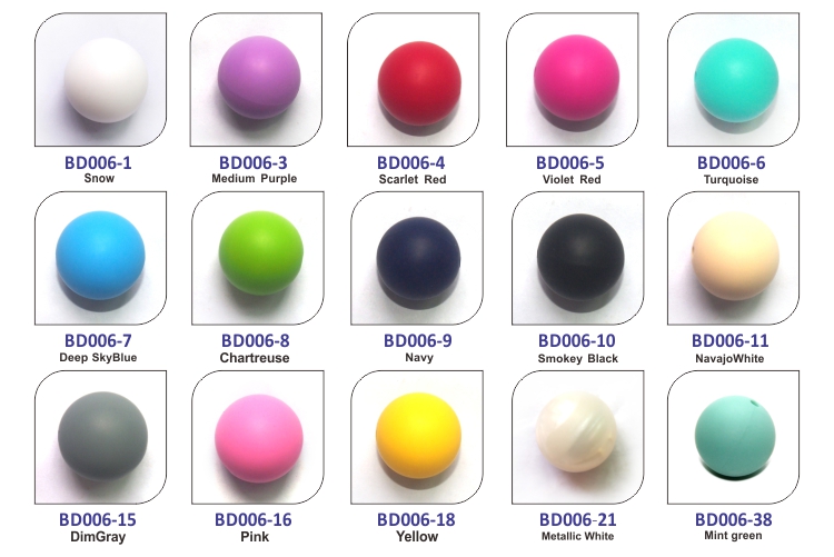 19mm Round Silicone Beads