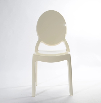White Plastic Acrylic Resin Wedding Chairs - Victoria Sofia Ghost Chairs