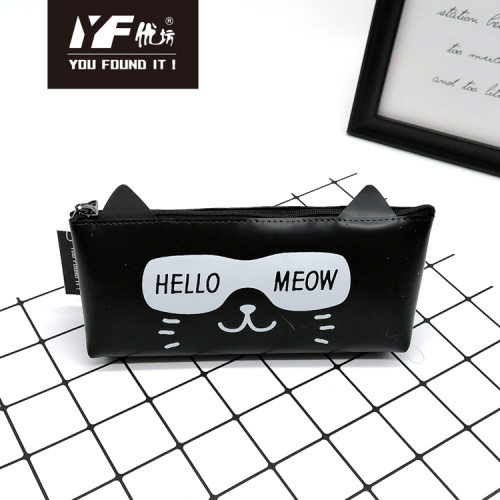 Silicone Pencil Box Custom cartoon cat style silicone pencil case Supplier