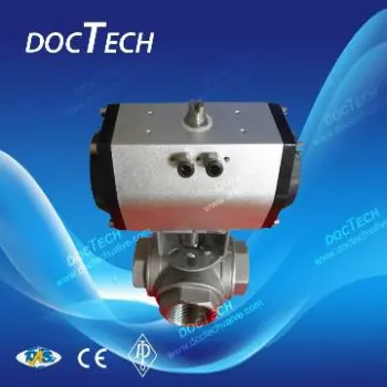 3 Way Pneumatic Ball Valve
