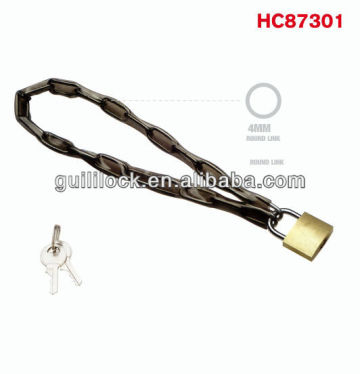 HC87301 bicycle chain lock with brass pad lock