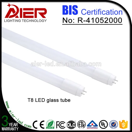 BIS CE approved 4ft 18w glass t8 led tube professional manufacturer