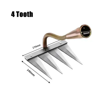 All Steel Hardened Hoe Garden Rake Tools for Lawn Care and Planting