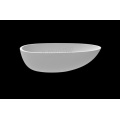 Lavabo da appoggio in fusione minerale WB0026 (acrilico puro) -matto bianco-550x353x142mm