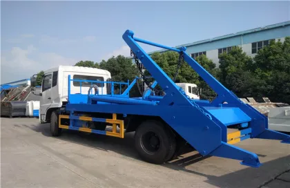 Luxurious DONGFENG cummins 180hp swing arm garbage truck