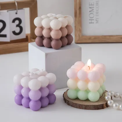 Bubble Candle Cute Cube White Candles Scented Candles