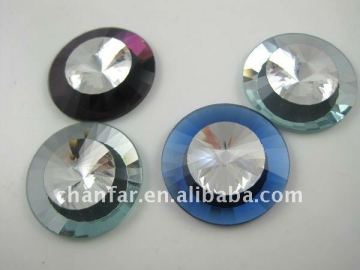 Glass oval crystal Jewelry beads,section crystal beads