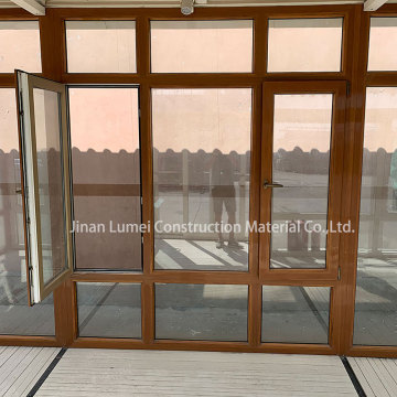 نافذة الإسقاط UPVC الزجاج المقسى بالأشعة فوق البنفسجية
