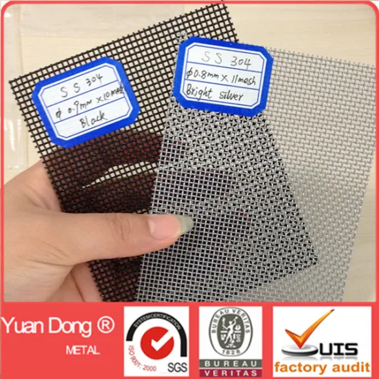 14*14 mesh black stainless steel mesh screen