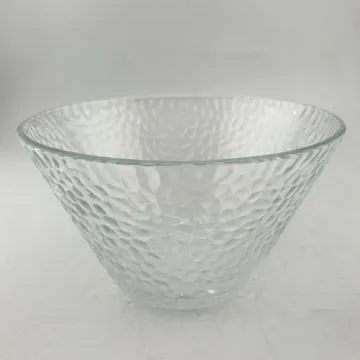 Glass Bowl With Harmmer Pattern