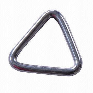Stainless steel triangle ring, measures 3 to 8mm