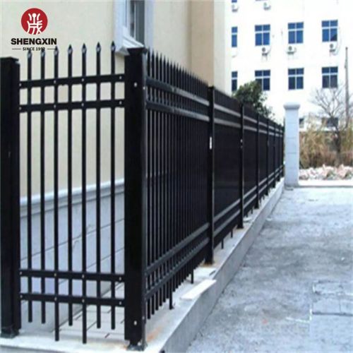 Garden Metal Pipe Iron Steel Fence With Doors