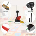 Small design colorful blade ceiling fan light