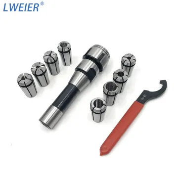 R8 Milling Chuck Set with J7316 Collets for Turret Milling Machine MT3 MT4