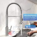 Pull Down Kitchen Faucet Touchless Modern Single Handle Pull Down Sprayer Spring Supplier