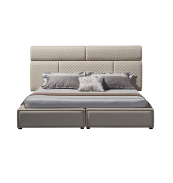 Testiera in tessuto moderna King size letto di lusso