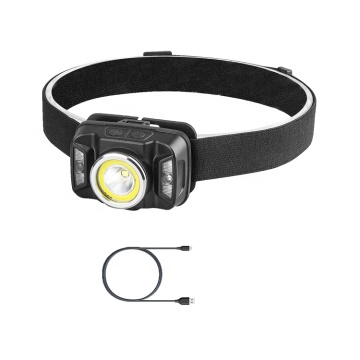 5W USB Rechargeable Sensor LED Headlamp ESEN146-C - White & Red Light