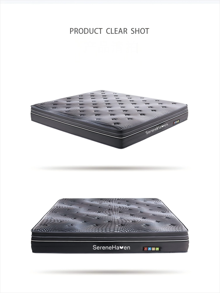 Longyue SF30 メモリーフォームマットレス (10) LongYue SF30 Memory Foam Mattress - Nano-carbon fiber fabric surface with nail-head accents