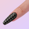 Peinture à ongles de couverture complète du cercueil long 3d Black Long Black