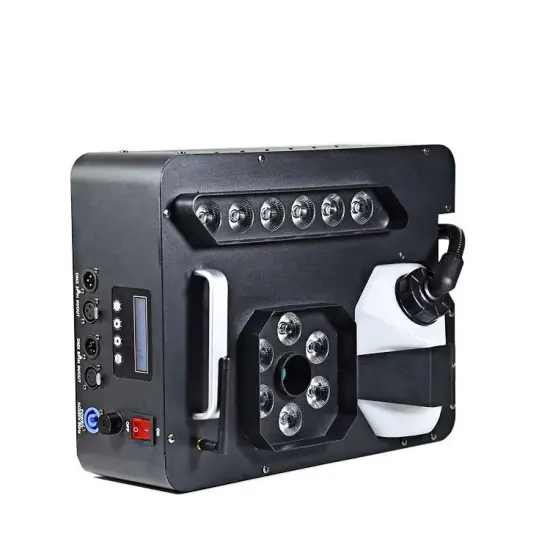 MitusShow 1500W LED Stage Light with Fog Machine, DMX512, LCD Remote, and Immediate Stop Function