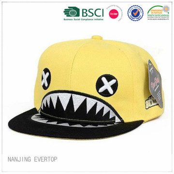 Funny Shark Polyester Flat Bill Cap