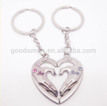 broken heart souvenir gifts wedding metal key holder key fob keychain