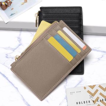 Neuer minimalistischer Designer gesteppt vertikaler Kartenhalter Brieftasche