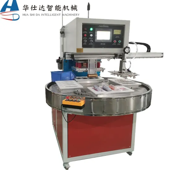 Semi-Auto HF Blister Packaging Machine: 3-6 Station Round Rotary Plastic Welding Machine