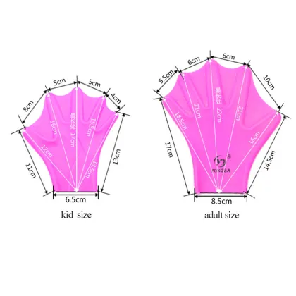 Waterproof Silicone Swim Training Gloves & Hand Paddles