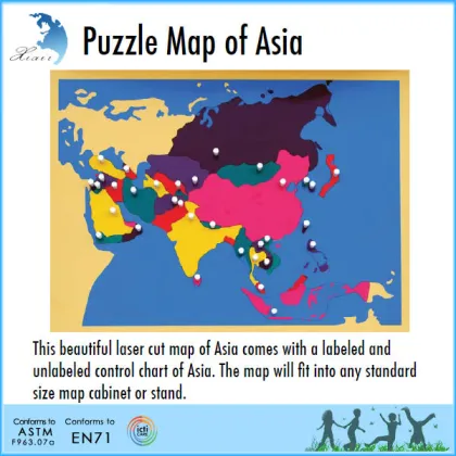 Montessori preschool EN71 wooden montessori materials world maps