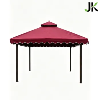 Outdoor Backyard Pavilion with Scalloped Edge Canopy