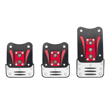 CARFU Anti-Slip Aluminum Pedal Cover Set - Universal Fit for Cars