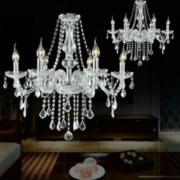 Modern Crystal Glass LED Chandelier Ceiling Light Pendant Lamp