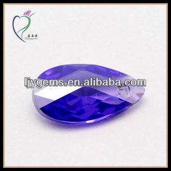 Violet Color Pear Artificial Cubic Zircon