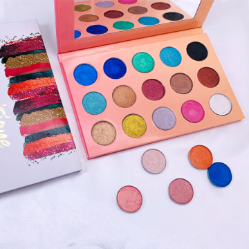 18 Farbe Matt Glitzer Lidschattenpalette - DIY -Papp -Lidschattenpalette mit hohem Pigment und schönen Farben