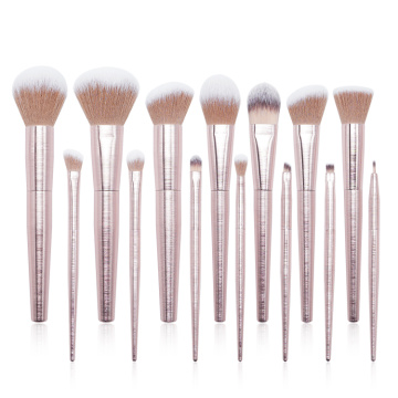 Merrynice new arrival private label rose gold 14Pcs complete artist set of makeup brushes luxury brush set with logo