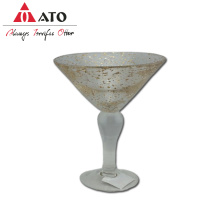 Bleifreies Glas Martini mit fragmentiertem Goldleafweinglas