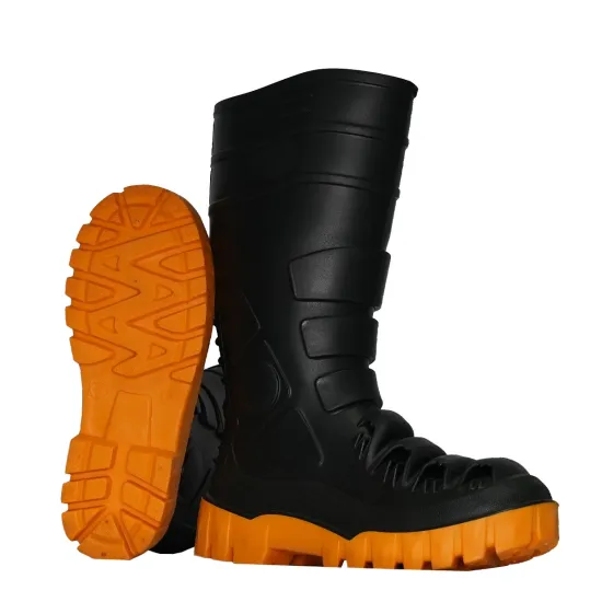 Steel-toe PVC rain boots