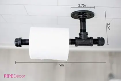 Rustic Pipe Wall Mount Towel Rack Bath Hardware Fixture Set