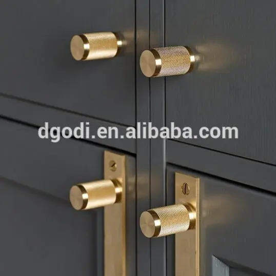 brass knurled cabinet handle knob and other furniture knob