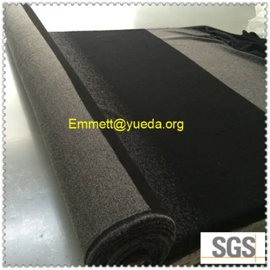 Black / Dark Gray /Light Gray gradient melange color jacquard knit boiled wool fabric for fashion woolen coat