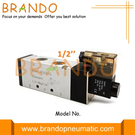 1/2'' 4V410-15 5/2 Way Pneumatic Air Control Valve
